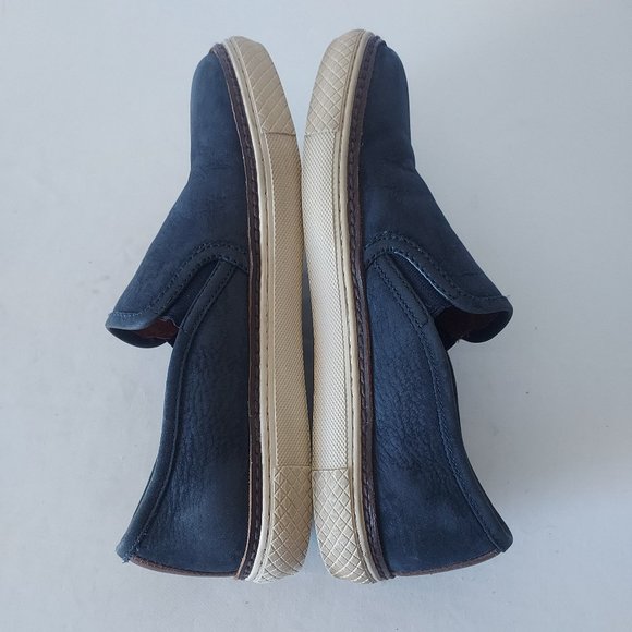 Frye Suede-Leather Loafer Flat Slip-On Casual Shoes Blue Men US8